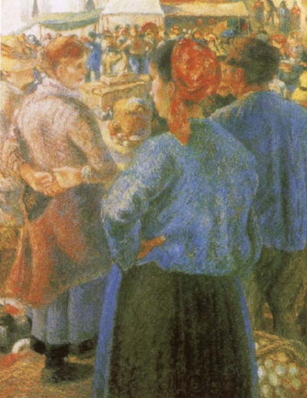 Camille Pissarro Poultry Market at Pontoise France oil painting art
